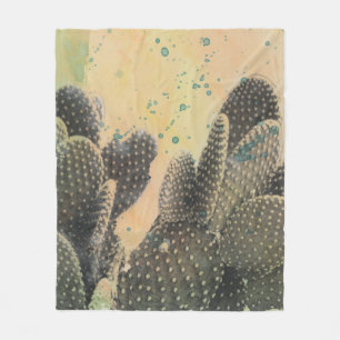 Desert Cactus   Green Splatter Fleece Deken
