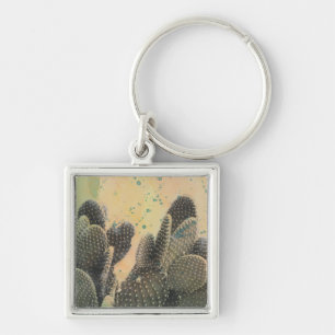 Desert Cactus Green Splatter Sleutelhanger