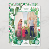 Desert Cactus kerstkaarten Feestdagenkaart (Voorkant / Achterkant)