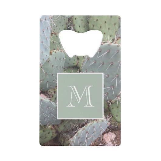 Desert Cactus Kredietkaart Flessenopener (Voorkant)