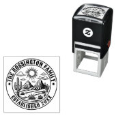 Desert Cactus Landschap #2S Familienaam Datum ESTD Zelfinktende Stempel (In situ)