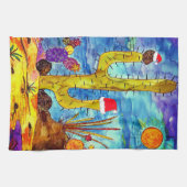 Desert Cactus Owl dans une serviette de cuisine Ca (Horizontal)