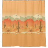 Desert Cactus Paysage Design Douche rideau (Devant)