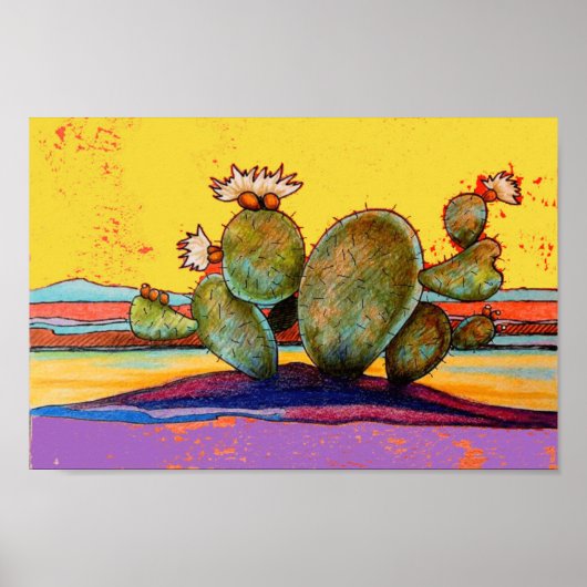 Desert Cactus Poster (Voorkant)
