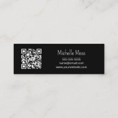 Desert Cactus QR code Eenvoudig Interieur Ontwerp Mini Visitekaartje (Achterkant)