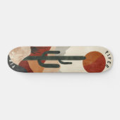 Desert Cactus Skateboard - Minimaliste Boho Natura (Horz)