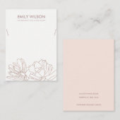 DESERT CACTUS SUCCULENT BLUSH KETTING DISPLAY VISITEKAARTJE (Voorkant / Achterkant)