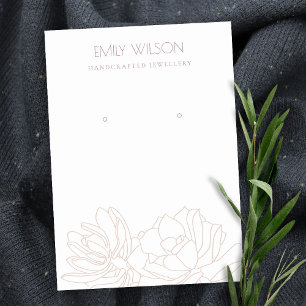 DESERT CACTUS SUCCULENT BLUSH PINK EARRING DISPLAY VISITEKAARTJE