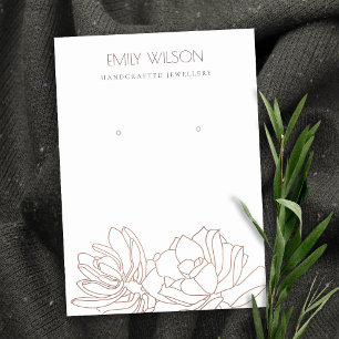 DESERT CACTUS SUCCULENT BLUSH PINK EARRING DISPLAY VISITEKAARTJE