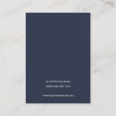 DESERT CACTUS SUCCULENT INK BLUE KETTING DISPLAY VISITEKAARTJE (Achterkant)