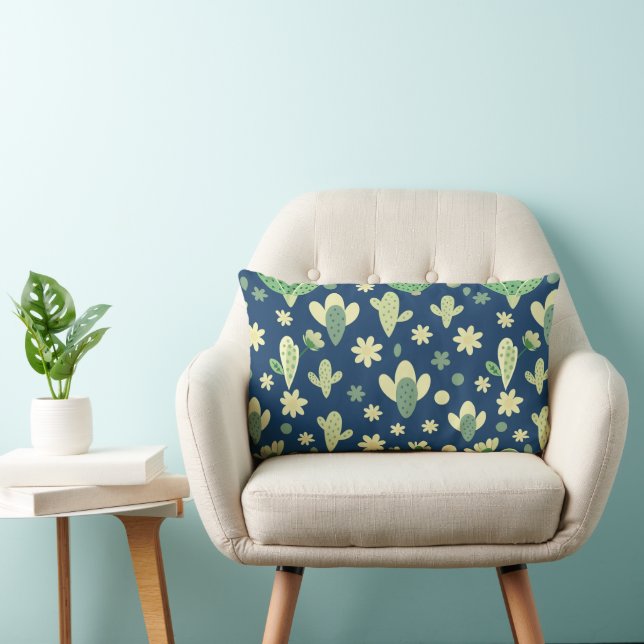 Desert Cactus & Succulent Pattern Kussen (Stoel)