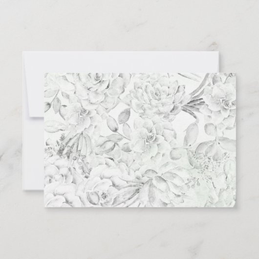 Desert Cactus Succulents Mariage rsvp (Dos)