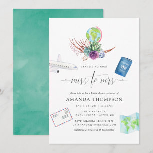 Desert Cactus Succulents Miss to Mrs Vrijgezellenf Kaart