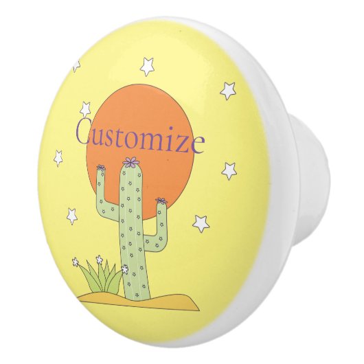 Desert Cactus Sun Thunder_Cove Keramische Knop (Rechts)