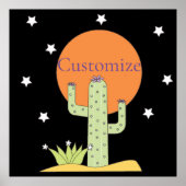 Desert Cactus Sun Thunder_Cove Poster (Voorkant)