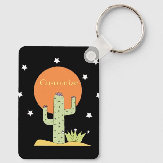 Desert Cactus Sun Thunder_Cove Sleutelhanger (Achterkant)