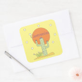 Desert Cactus Sun Thunder_Cove Vierkante Sticker (Envelop)