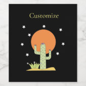 Desert Cactus Sun Thunder_Cove Wijn Etiket (Enkel label)
