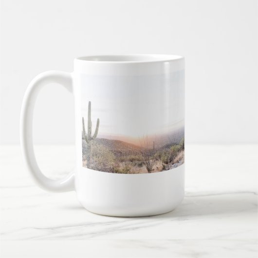Desert Cactus Sunset, Arizona koffie mok (Links)