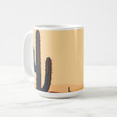 Desert Cactus Sunset Silhouette  Koffiemok (Voorkant links)