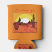 Desert Cactus Sunset Thunder_Cove Blikjeskoeler (Achterkant)