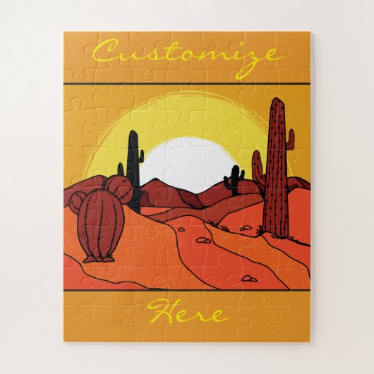 Desert Cactus Sunset Thunder_Cove Legpuzzel (Verticaal)