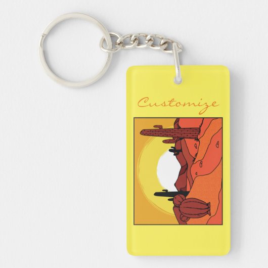 Desert Cactus Sunset Thunder_Cove Sleutelhanger (Voorkant)