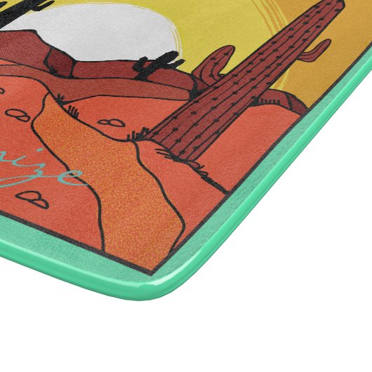 Desert Cactus Sunset Thunder_Cove Snijplank (Hoek)