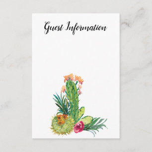 Desert Cactus, voeg uw eigen foto toe, gastgegeven Informatiekaartje