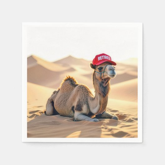 Desert Camel Wearing a Retired Cap Servet (Voorkant)
