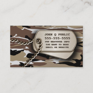 Desert Camo Dog Tags Visitekaartje