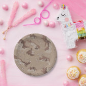 Desert Camo Papieren Bordje (Feest)