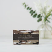 Desert Camo Pattern Visitekaartje (Staand voorkant)