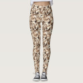 Desert Camo Print Vrouwen Leggings (Voorkant)