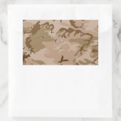 Desert Camo Rechthoekige Sticker (Tas)