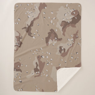 Desert Camo Sherpa Blanket Deken