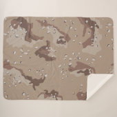 Desert Camo Sherpa Blanket Deken (Voorkant (horizontaal))