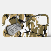 Desert Camo w/Dog Label Case-Mate iPhone Case (Achterkant (horizontaal))