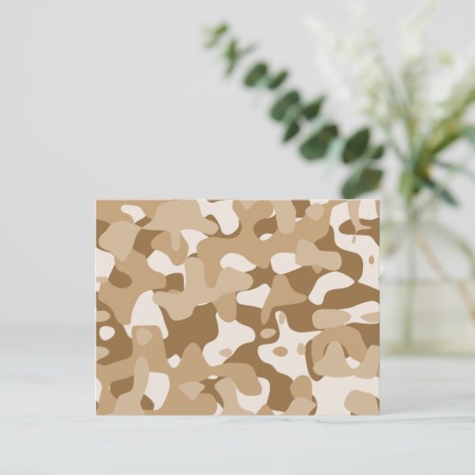 Desert Camouflage Briefkaart (Staand voorkant)