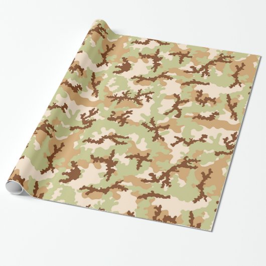 Desert camouflage cadeaupapier (Uitgerold)