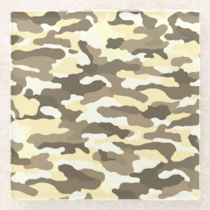 Desert Camouflage Glazen Onderzetter