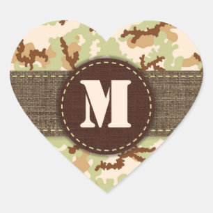 Desert camouflage hart sticker