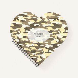 Desert Camouflage Heart Notitieboek