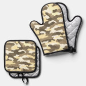 Desert Camouflage Ovenwant & Pannenlap Set (Voorkant / Achterkant)