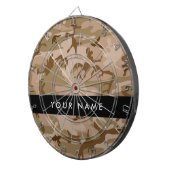 Desert Camouflage Patroon, uw naam, personaliseren Dartbord (Voorkant Rechts)