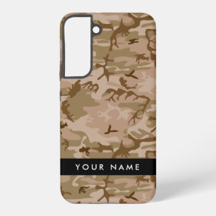 Desert Camouflage Patroon, uw naam, personaliseren Samsung Galaxy Hoesje