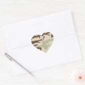Desert Camouflage Pattern Hart Sticker (Envelop)