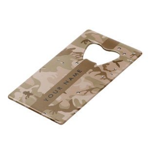 Desert Camouflage Pebbles, Jouw naam, personaliser Kredietkaart Flessenopener