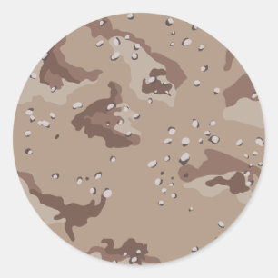 Desert Camouflage Ronde Sticker