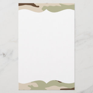 Desert Camouflage Stationery Briefpapier